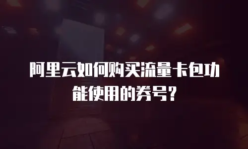 阿里云如何购买流量卡包功能使用的券号？