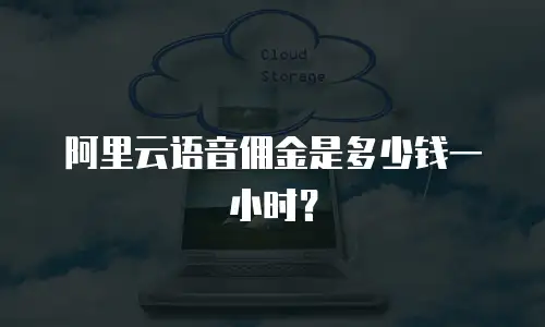 阿里云语音佣金是多少钱一小时？