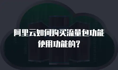 阿里云如何购买流量包功能使用功能的？