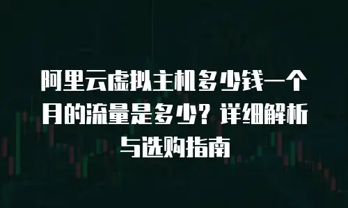 阿里云虚拟主机多少钱一个月的流量是多少？详细解析与选购指南
