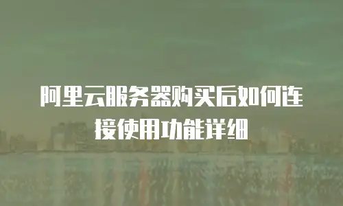 阿里云服务器购买后如何连接使用功能详细