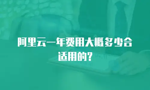阿里云一年费用大概多少合适用的？