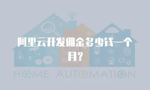阿里云开发佣金多少钱一个月？