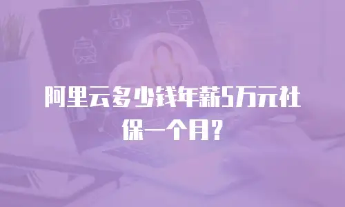阿里云多少钱年薪5万元社保一个月？