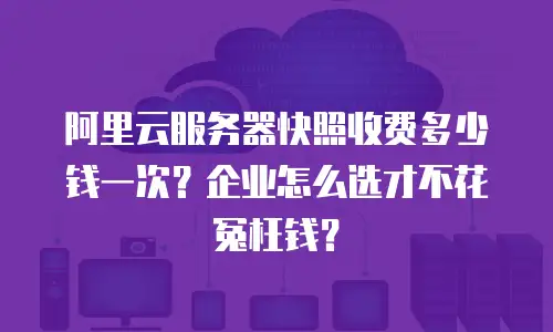 阿里云服务器快照收费多少钱一次？企业怎么选才不花冤枉钱？