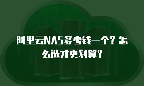 阿里云NAS多少钱一个？怎么选才更划算？