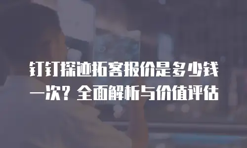 钉钉探迹拓客报价是多少钱一次？全面解析与价值评估