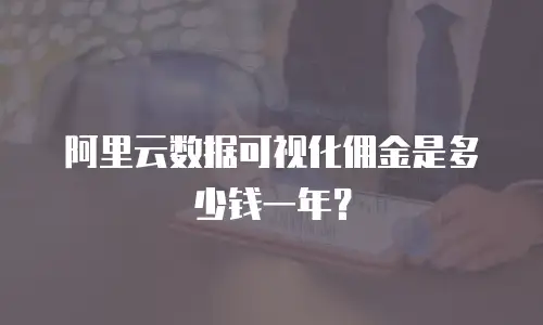 阿里云数据可视化佣金是多少钱一年？