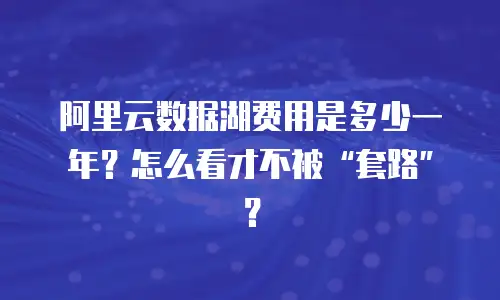 阿里云数据湖费用是多少一年？怎么看才不被&ldquo;套路&rdquo;？