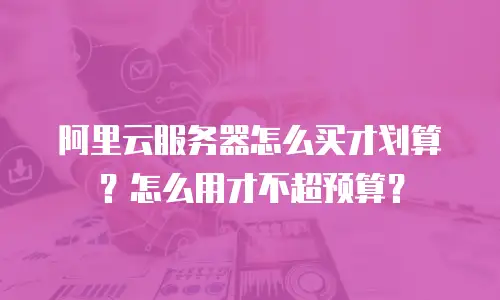 阿里云服务器怎么买才划算？怎么用才不超预算？