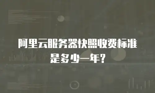 阿里云服务器快照收费标准是多少一年？