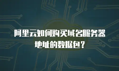 阿里云如何购买域名服务器地址的数据包？