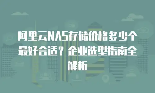 阿里云NAS存储价格多少个最好合适？企业选型指南全解析