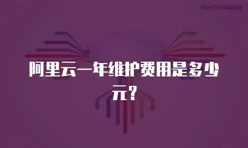 阿里云一年维护费用是多少元？