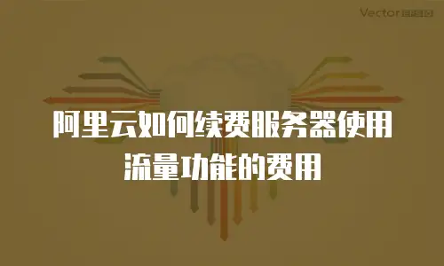 阿里云如何续费服务器使用流量功能的费用