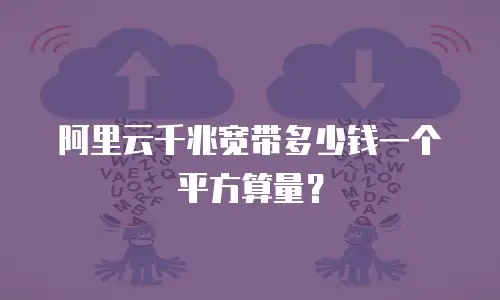 阿里云千兆宽带多少钱一个平方算量？