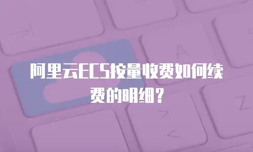 阿里云ECS按量收费如何续费的明细？