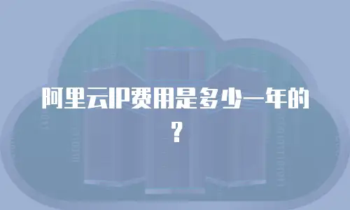 阿里云IP费用是多少一年的？