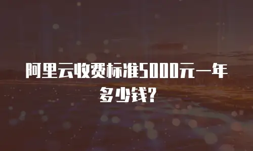 阿里云收费标准5000元一年多少钱？