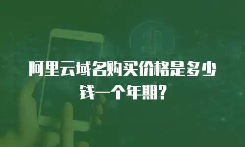 阿里云域名购买价格是多少钱一个年期？