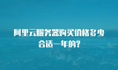 阿里云服务器购买价格多少合适一年的？