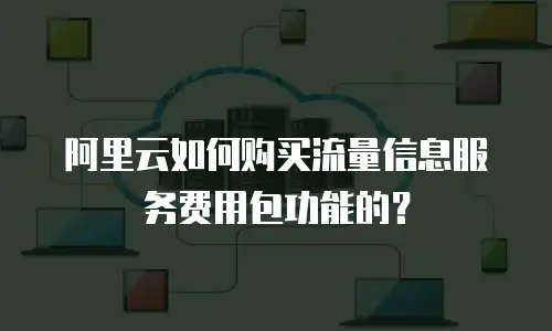阿里云如何购买流量信息服务费用包功能的？