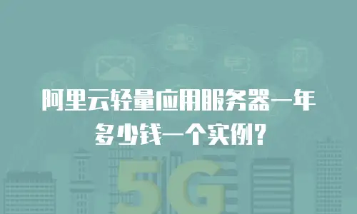 阿里云轻量应用服务器一年多少钱一个实例？