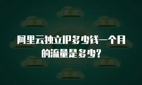 阿里云独立IP多少钱一个月的流量是多少？