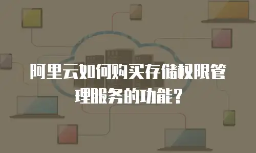 阿里云如何购买存储权限管理服务的功能？