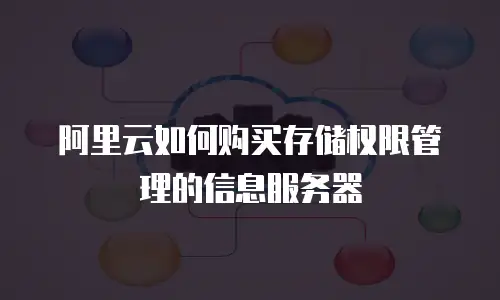 阿里云如何购买存储权限管理的信息服务器