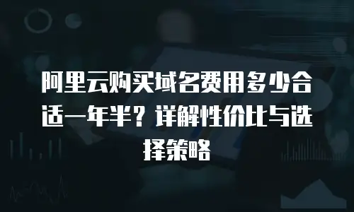阿里云购买域名费用多少合适一年半？详解性价比与选择策略