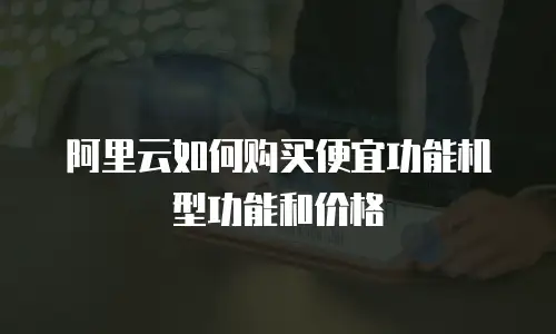 阿里云如何购买便宜功能机型功能和价格