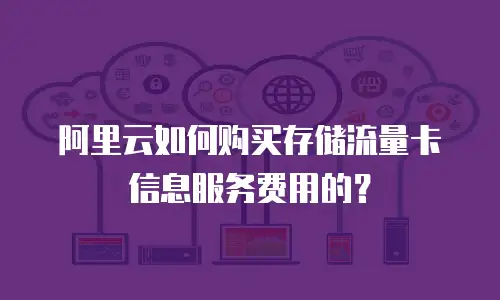 阿里云如何购买存储流量卡信息服务费用的？