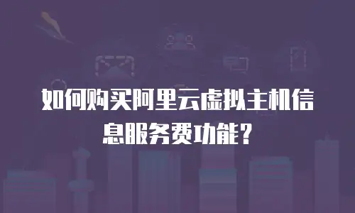如何购买阿里云虚拟主机信息服务费功能？