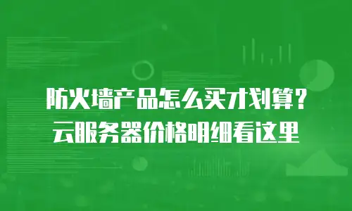 防火墙产品怎么买才划算？云服务器价格明细看这里