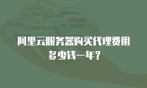 阿里云服务器购买代理费用多少钱一年？