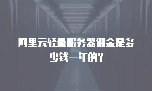 阿里云轻量服务器佣金是多少钱一年的？
