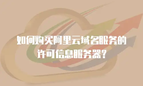 如何购买阿里云域名服务的许可信息服务器？