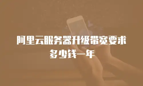 阿里云服务器升级带宽要求多少钱一年