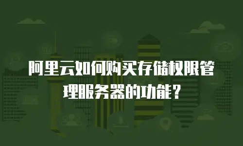 阿里云如何购买存储权限管理服务器的功能？