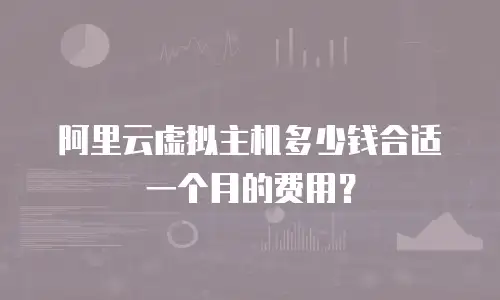 阿里云虚拟主机多少钱合适一个月的费用？