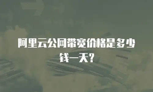 阿里云公网带宽价格是多少钱一天？