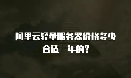 阿里云轻量服务器价格多少合适一年的？