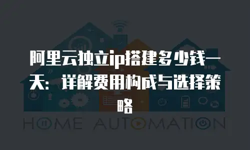 阿里云独立ip搭建多少钱一天：详解费用构成与选择策略