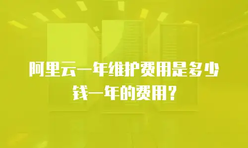 阿里云一年维护费用是多少钱一年的费用？