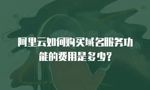 阿里云如何购买域名服务功能的费用是多少？