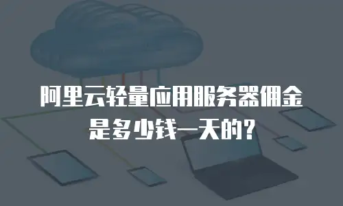阿里云轻量应用服务器佣金是多少钱一天的？