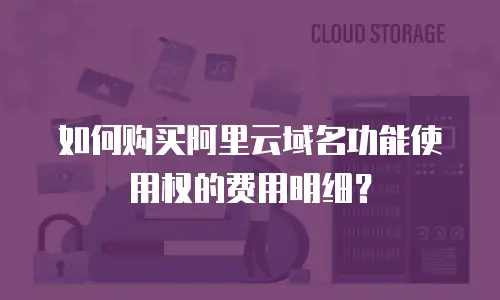 如何购买阿里云域名功能使用权的费用明细？