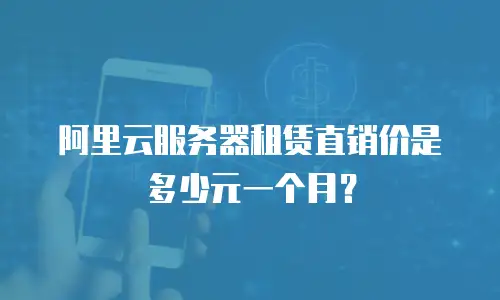 阿里云服务器租赁直销价是多少元一个月？