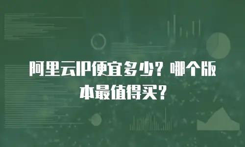 阿里云IP便宜多少？哪个版本最值得买？
